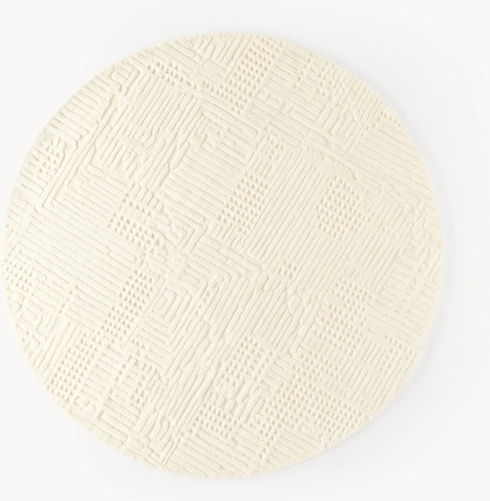 Tappeto rotondo in lana fatto a mano Merima