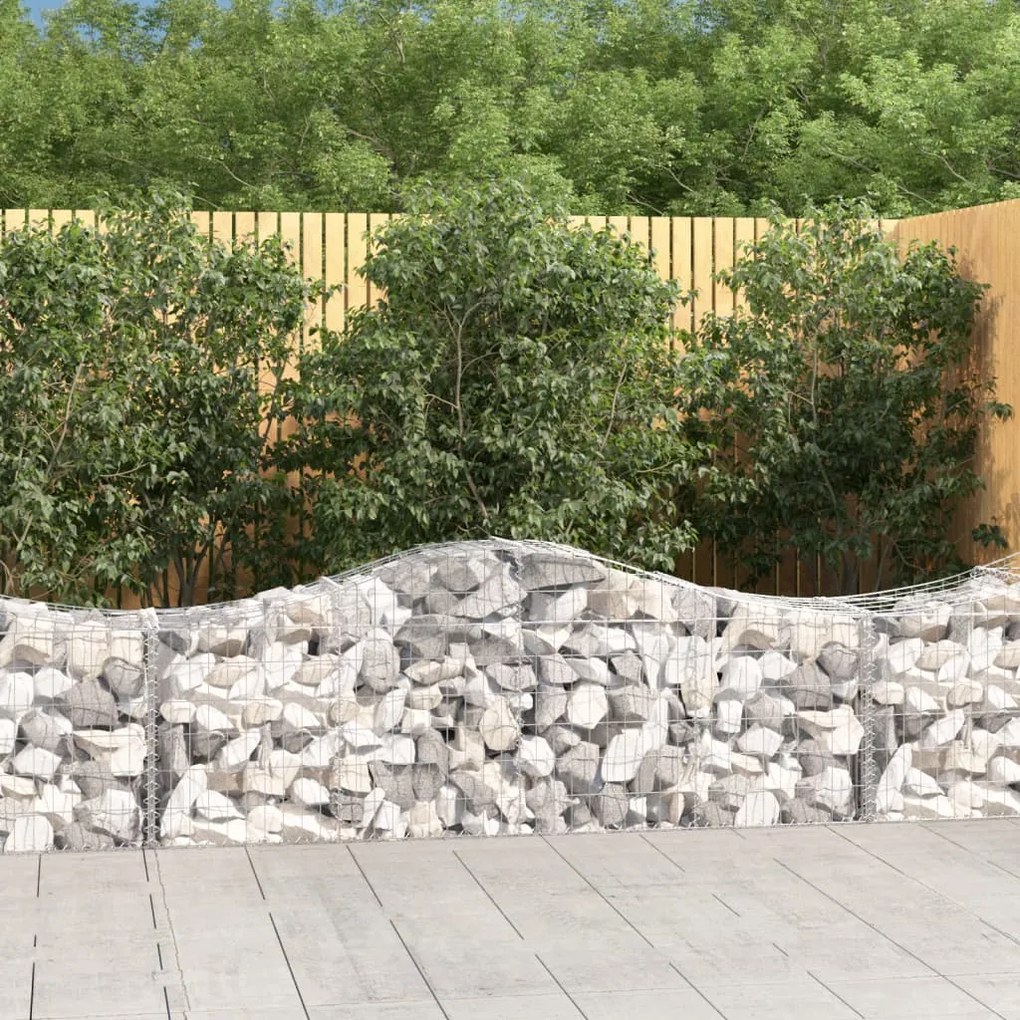 Cesti Gabbioni Ad Arco 10 Pz 200x50x60/80 Cm Ferro Zincato /