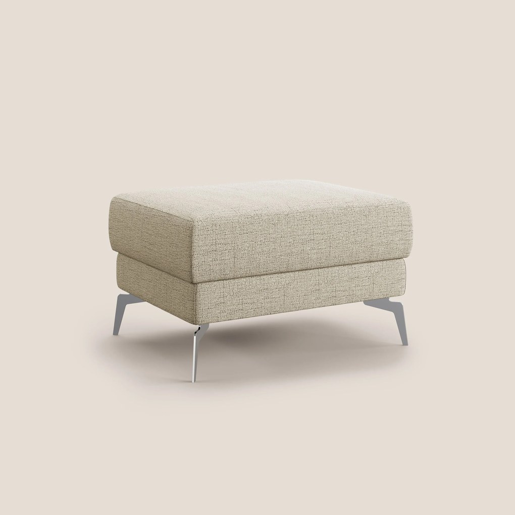 Star Pouf con piedini alti in tessuto impermeabile fiammato T03 beige