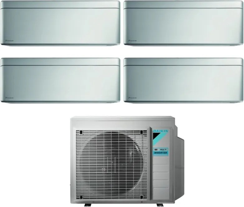 Daikin - Climatizzatore Condizionatore Bluevolution Quadri Split Inverter serie stylish total silver ftxa-bs 12+12+12+12 con 4MXM80N R-32 Wi-Fi