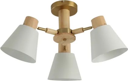 Brilagi - Plafoniera da soffitto LUND WOOD 3xE27/40W/230V Ø 50 cm legno di hevea
