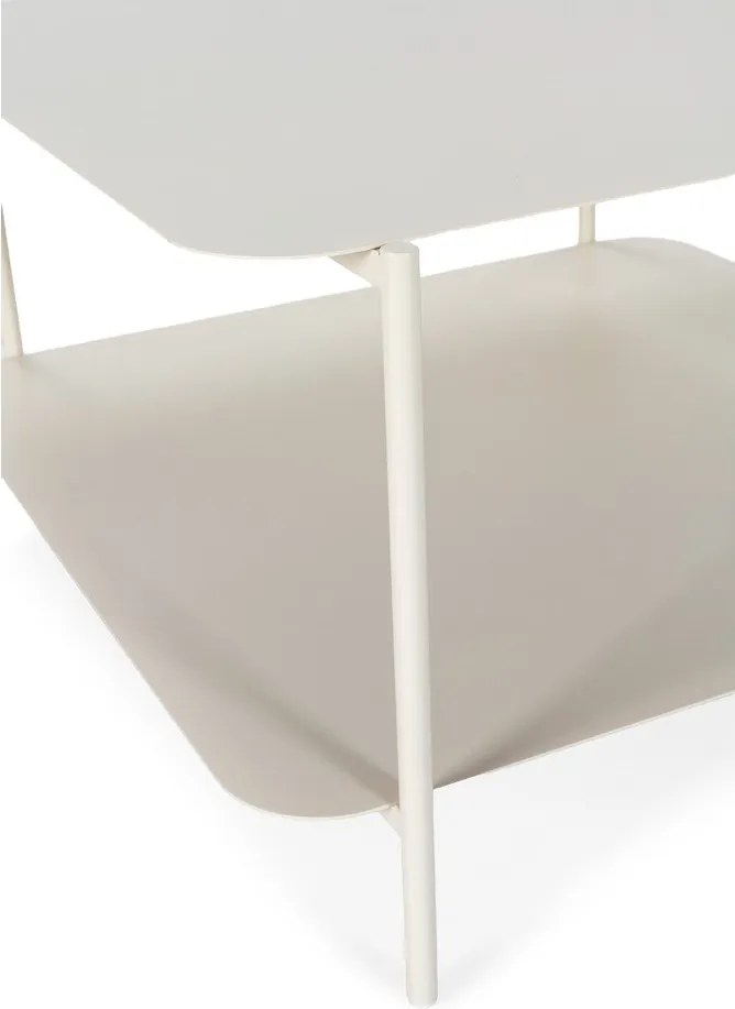 Tavolino da salotto color crema in metallo 70x73 cm Beatrix – MOME