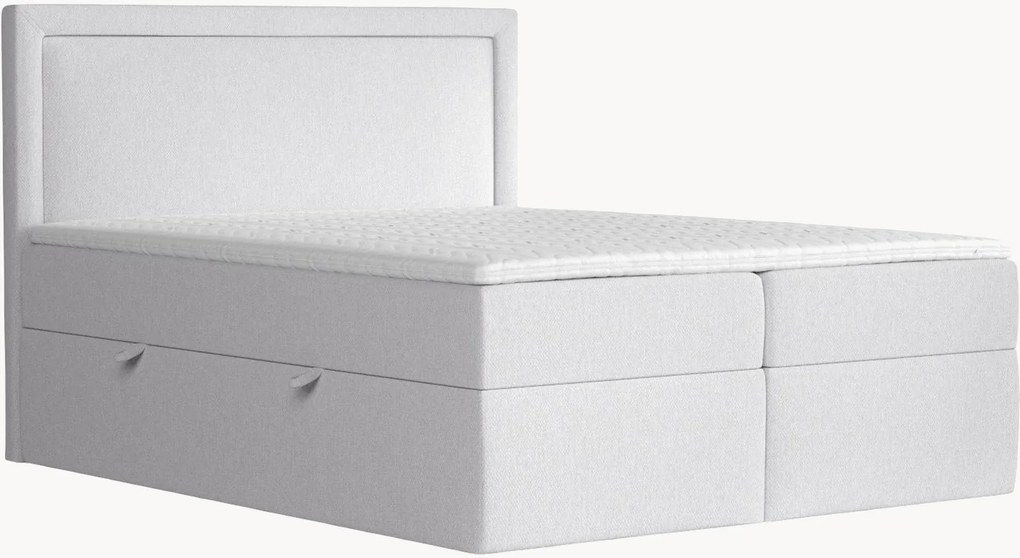 Letto boxspring fatto a mano con contenitore Maya, H3
