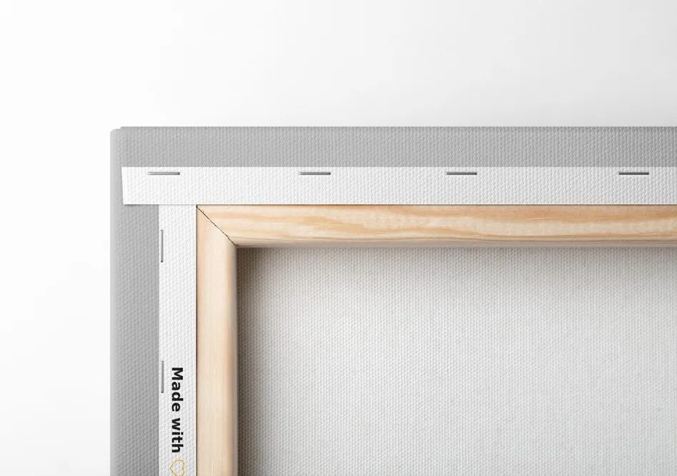 Quadro su tela – Alberi nella nebbia in bianco e nero