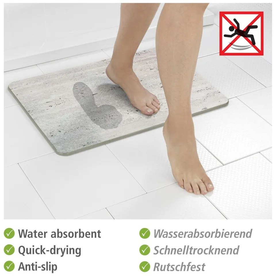 Tappetino da bagno marrone chiaro in terra di diatomee 39x60 cm Puna - Wenko