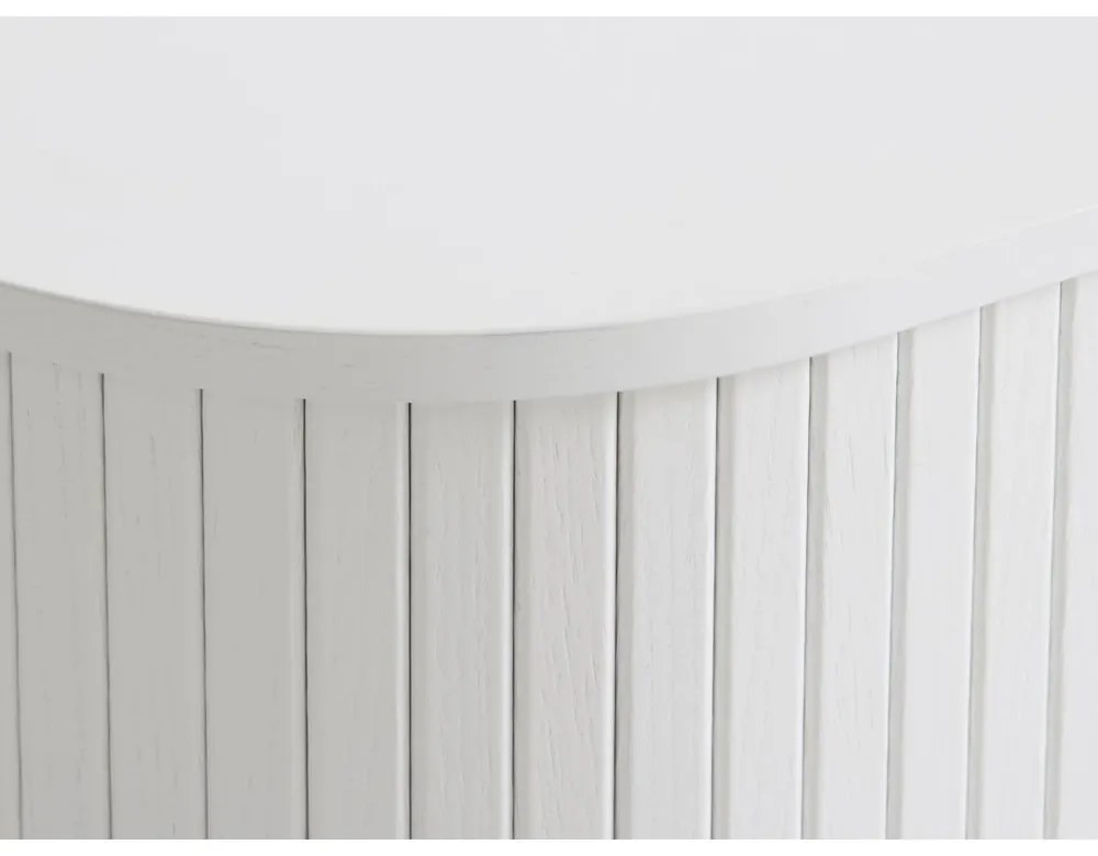 Armadietto bianco con ante scorrevoli 100x118x40 cm Nola – Unique Furniture