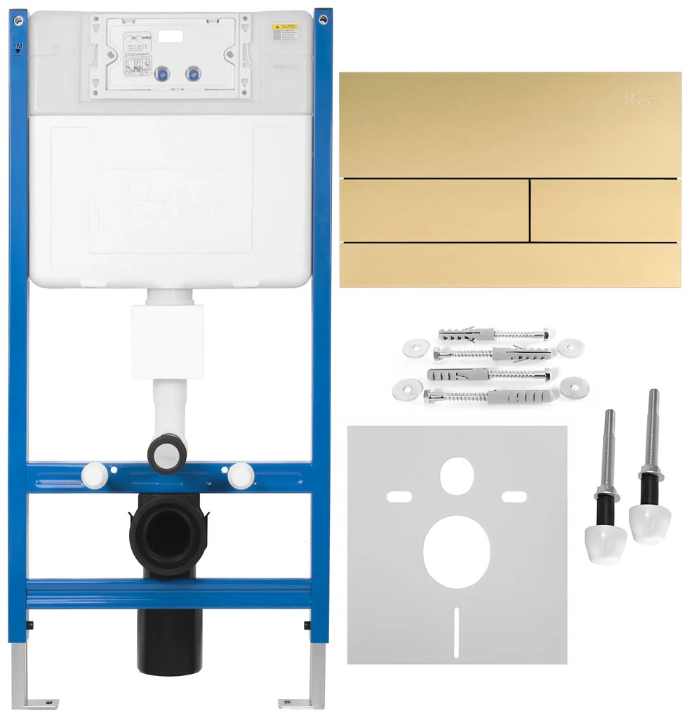 Telaio WC da incasso K011A-Q Rea T Brush Gold
