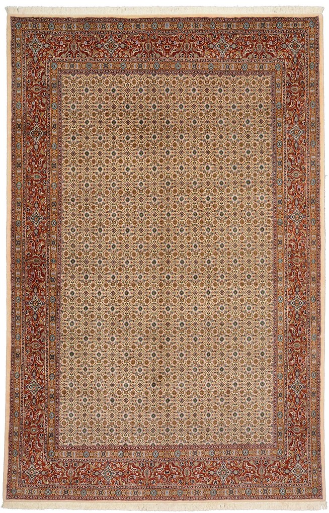 Moud Tappeto persiano 300 x 190 Beige (Iran) Annodato A Mano