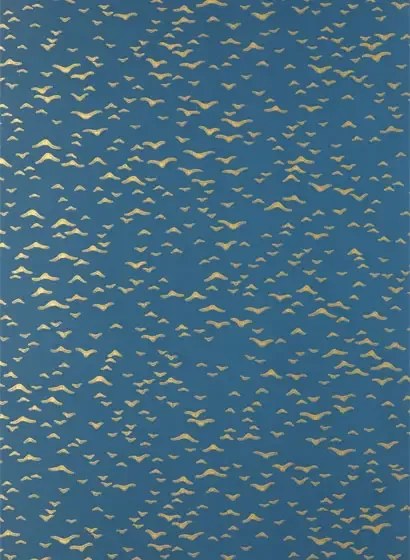Farrow & Ball Carta da parati Yukutori - Blue/ Gold