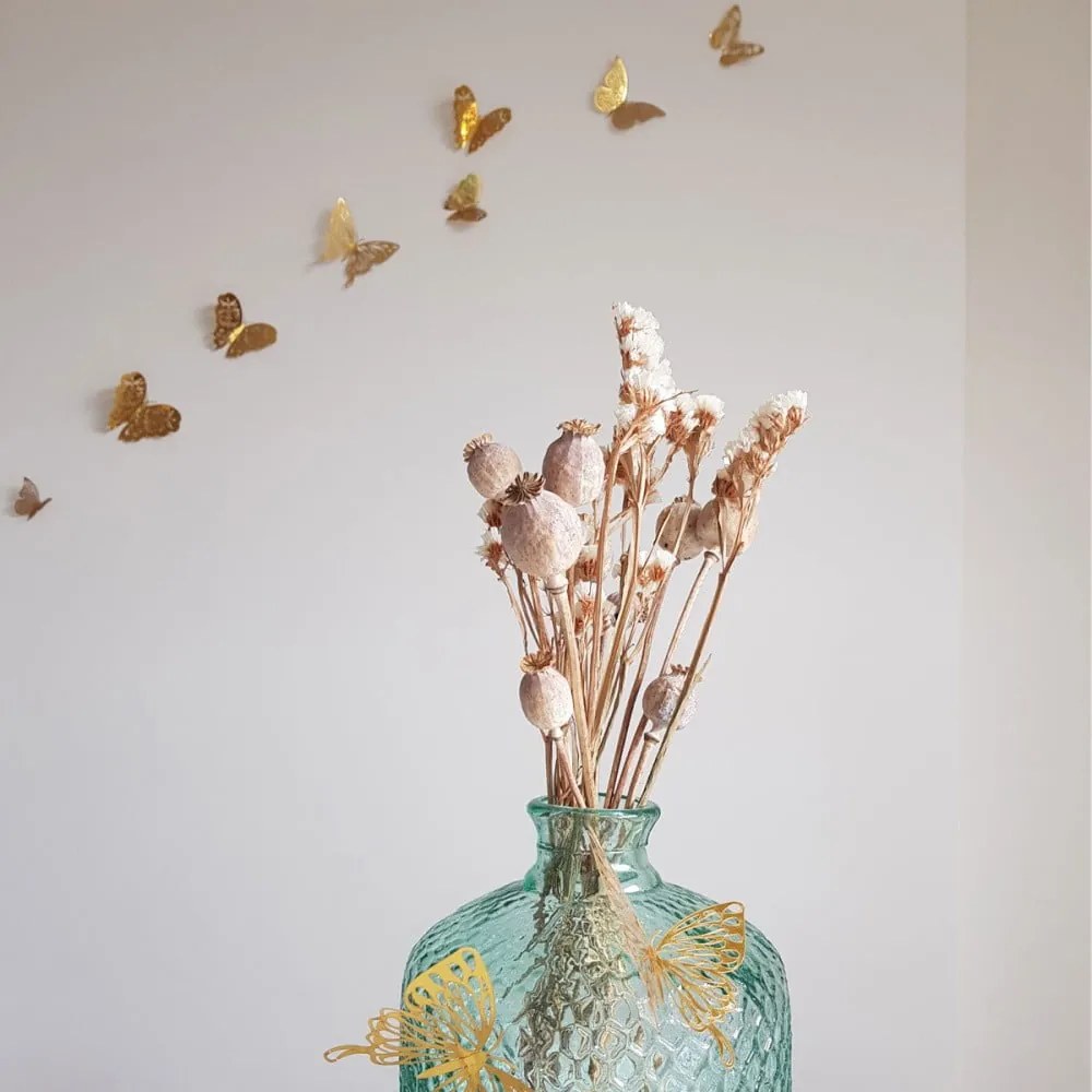 Set di 36 farfalle da parete autoadesive in oro Farfalle oro - Ambiance