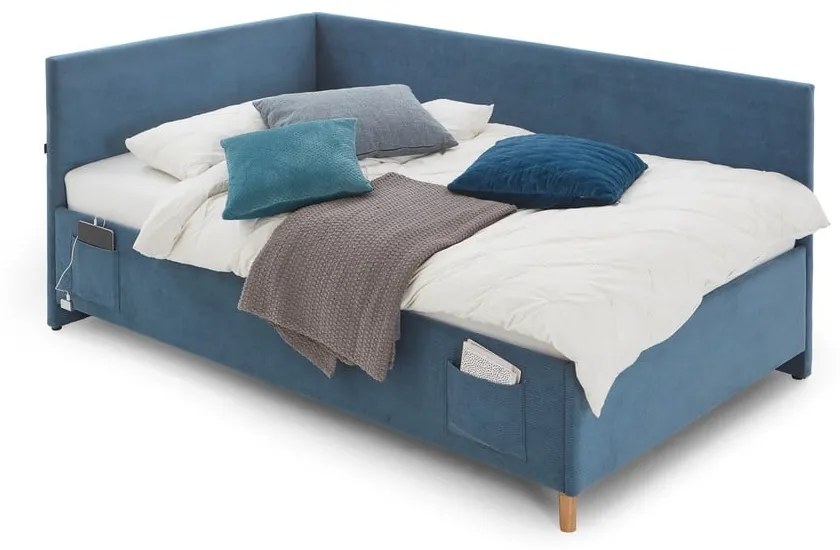 Letto da bambini blu con sponde e spazio contenitivo 120x200 cm Cool – Meise Möbel