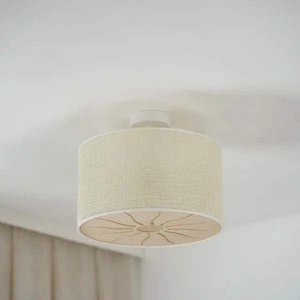 Brilagi - Lampadario a plafone COUNTRY ROLLER 1xE27/15W/230V diametro 45 cm color crema