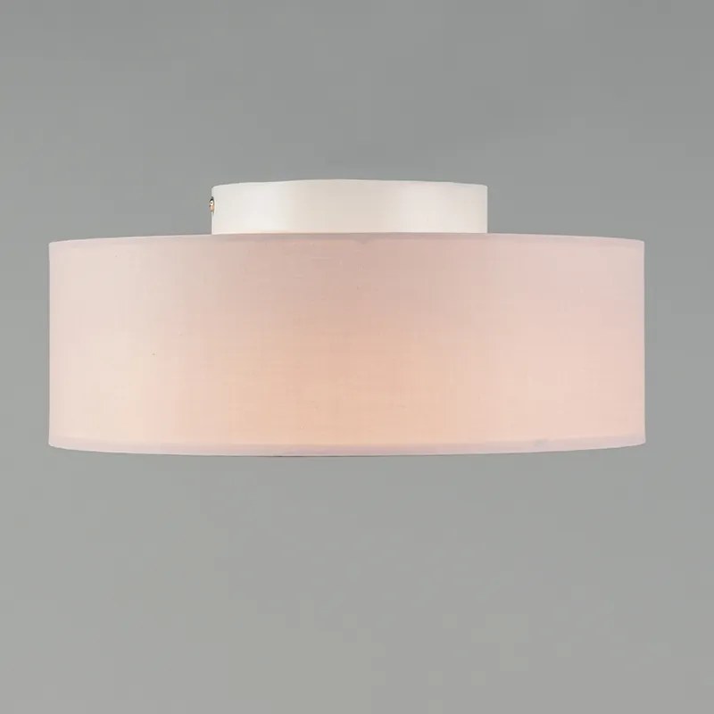 Plafoniera rosa 30 cm con LED - Drum LED