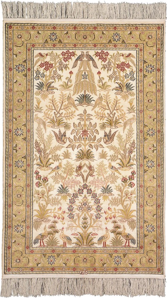 Hereke Tappeto orientale 130 x 80 Beige (Cina) Annodato A Mano
