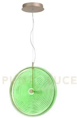Sospensione jokey grande verde 1 luce led 3000k 1087lm 17w d.45cm