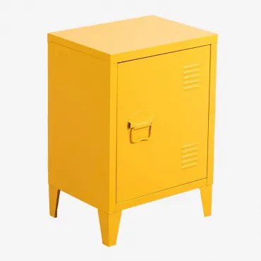 Comodino Pohpli in acciaio Giallo Curry - Sklum