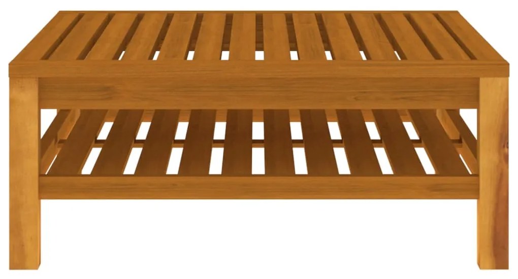 Set divani da giardino 4 pz con cuscini crema in legno acacia
