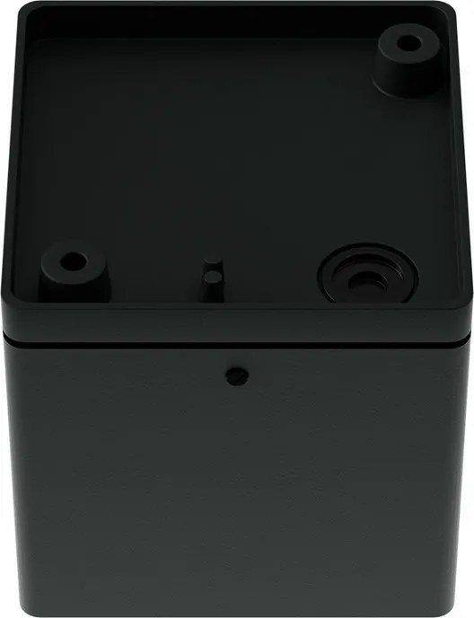 Applique da soffitto Quadrata GU10 IP54 in Alluminio e Vetro - Nero