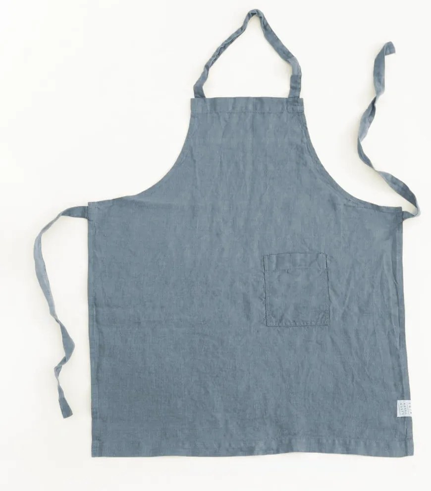 Grembiule da bambino in lino blu, 67 x 57 cm Blue Fog - Linen Tales