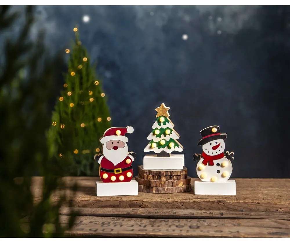 Decorazione luminosa bianco-verde con motivo natalizio Freddy - Star Trading