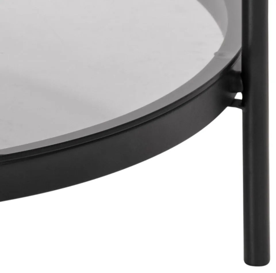Tavolino rotondo con piano in vetro ø 79 cm Bayonne - Actona