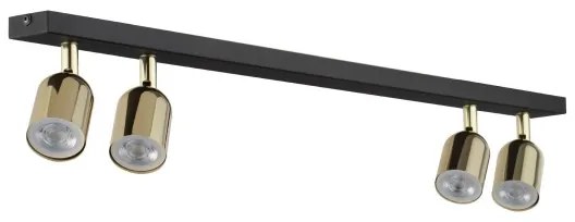 Faretto TOP 4xGU10/10W/230V nero/oro