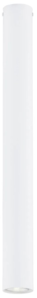 Plafoniera Moderna Faretto Marduk 1 Luce Acciaio Bianco 60 Cm