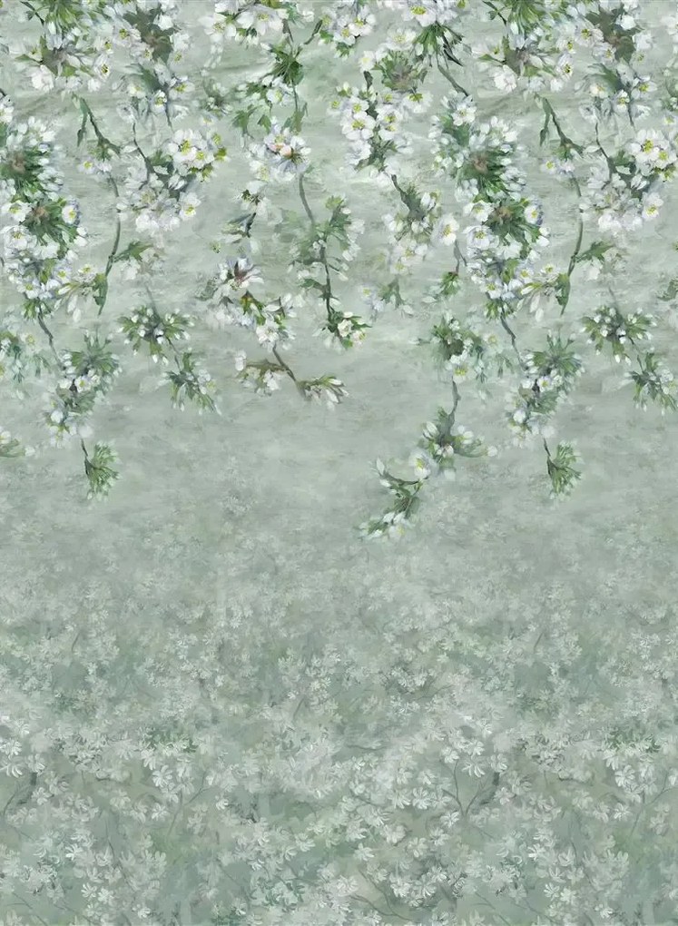 Designers Guild Carta da parati panoramica Assam Blossom - Sage