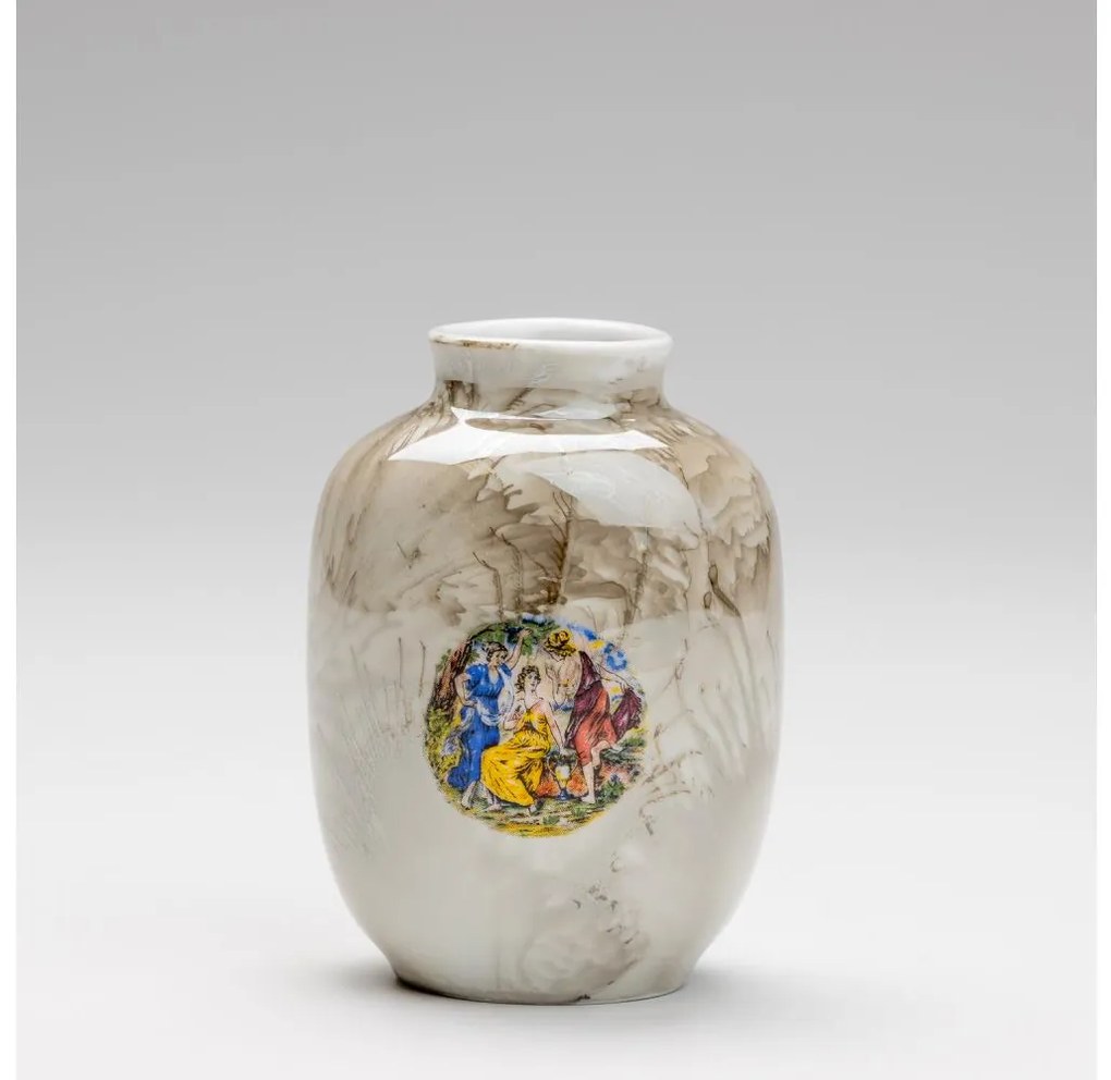 Vaso in porcellana  12,5x9 cm marrone gracie