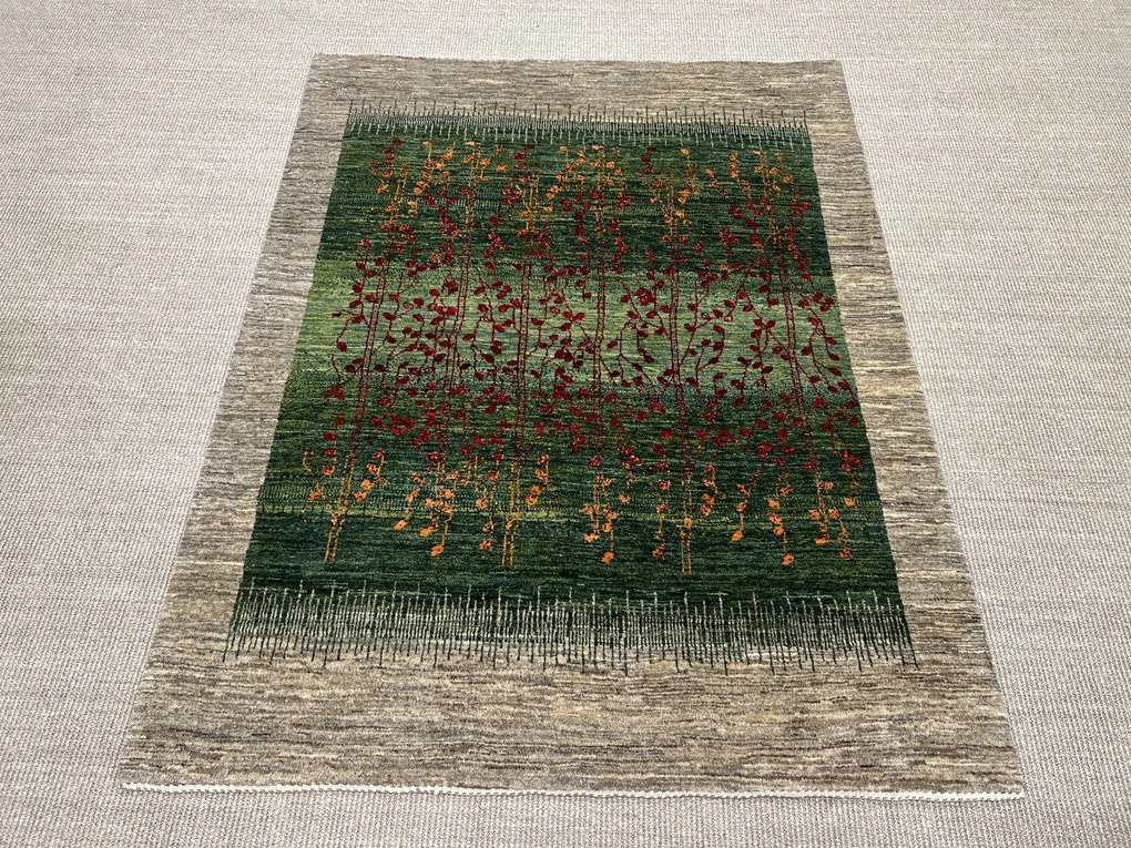 Loribaft Tappeto persiano 160 x 130 Verde (Iran) Annodato A Mano