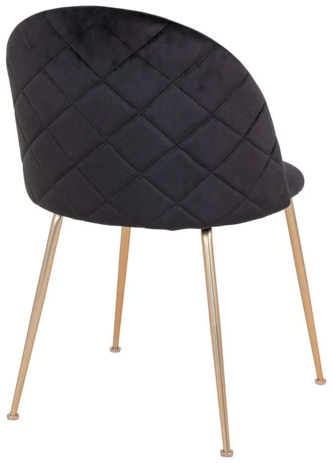 Sedie da pranzo in velluto nero in un set di 2 pezzi Geneve - House Nordic