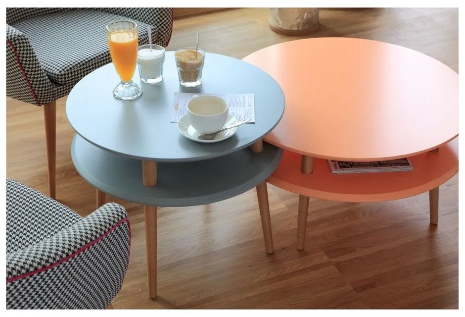 Tavolino grigio chiaro UFO, ⌀ 57 cm - Ragaba