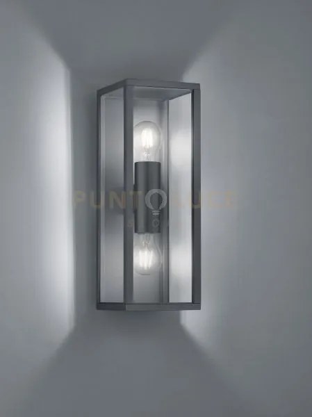 Garonne applique da esterno doppia lampadina fusione di alluminio a...