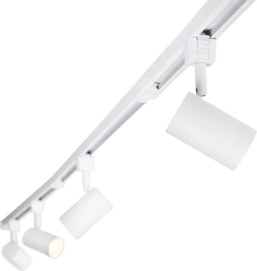 Sistema a binario intelligente monofase con 14 faretti bianchi incl. Wifi GU10 - Jeana