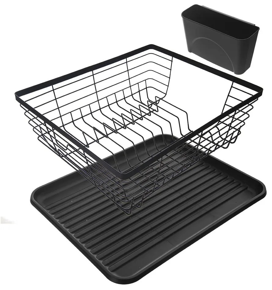 Scolapiatti nero in metallo 36x30,5 cm Radka - Orion