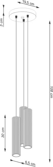 Brilagi - Lampadario LED a cavo CRESTO 3xGU10/10W/230V verde