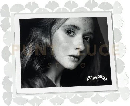 Portafoto ginkgo maxi orizzontale bianco marmo