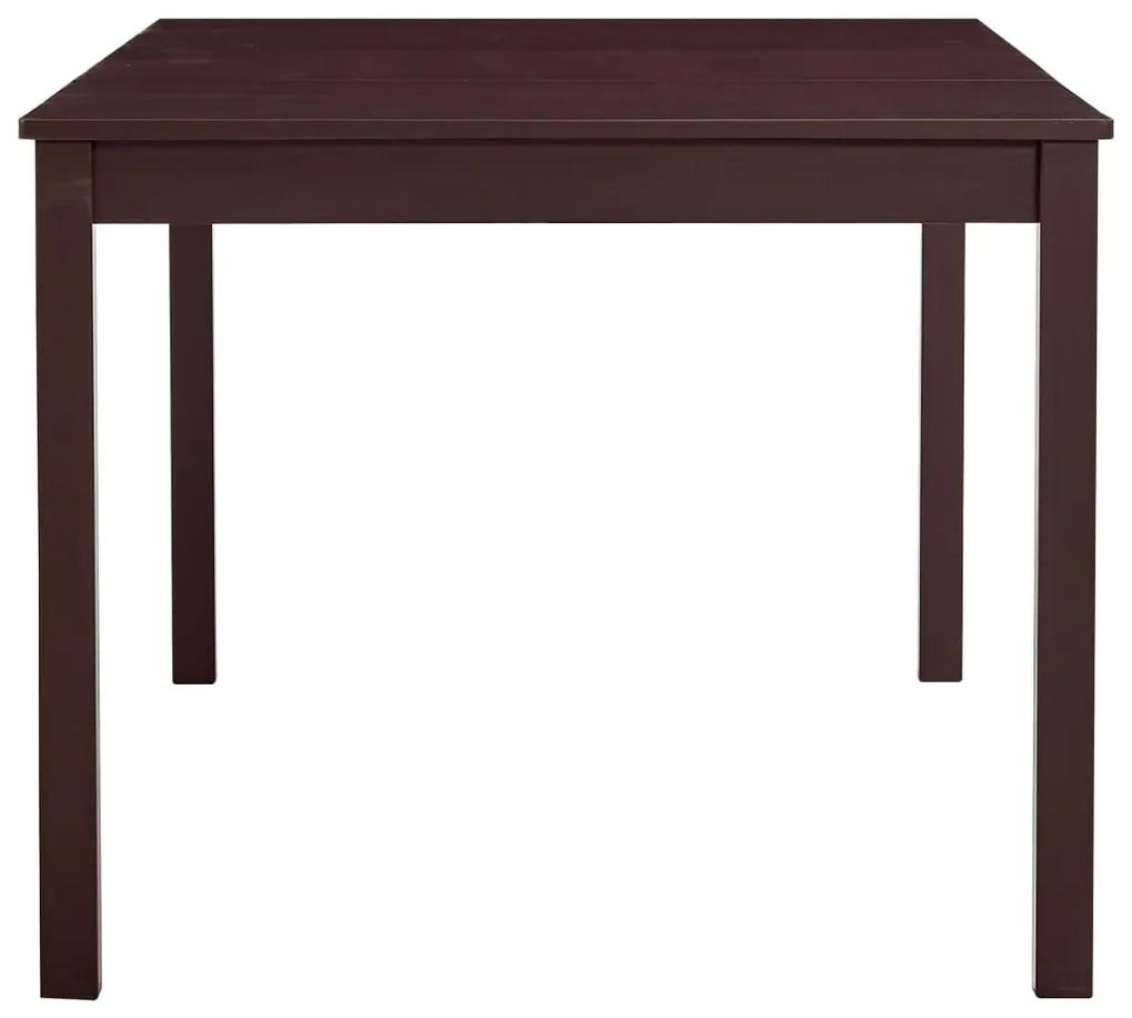 Tavolo da pranzo marrone scuro 180x90x73 cm in legno di pino