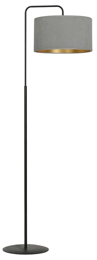 Piantana Contemporaneo Ganesha Acciaio Nero Grigio 1 Luce E27 Ip20