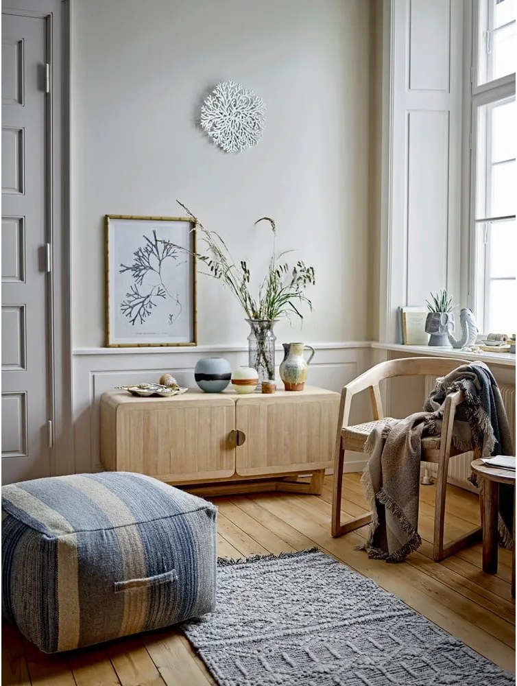 Sedia da pranzo di colore naturale in legno di cauciù massiccio Serrone – Bloomingville