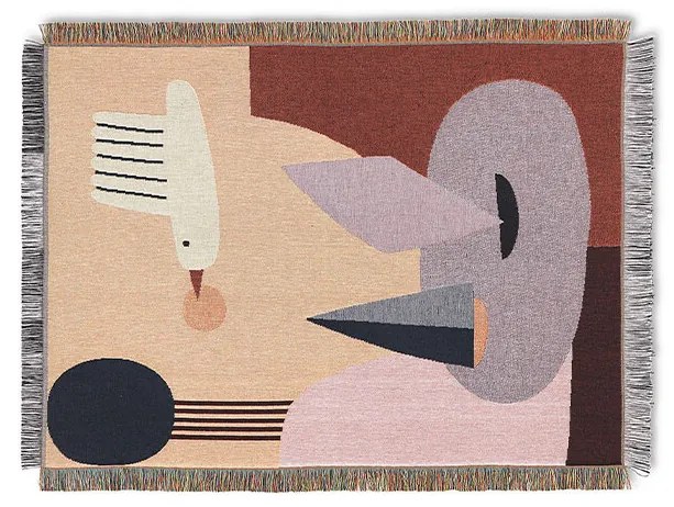 ferm LIVING - Bird Tapestry Blanket Multi ferm LIVING