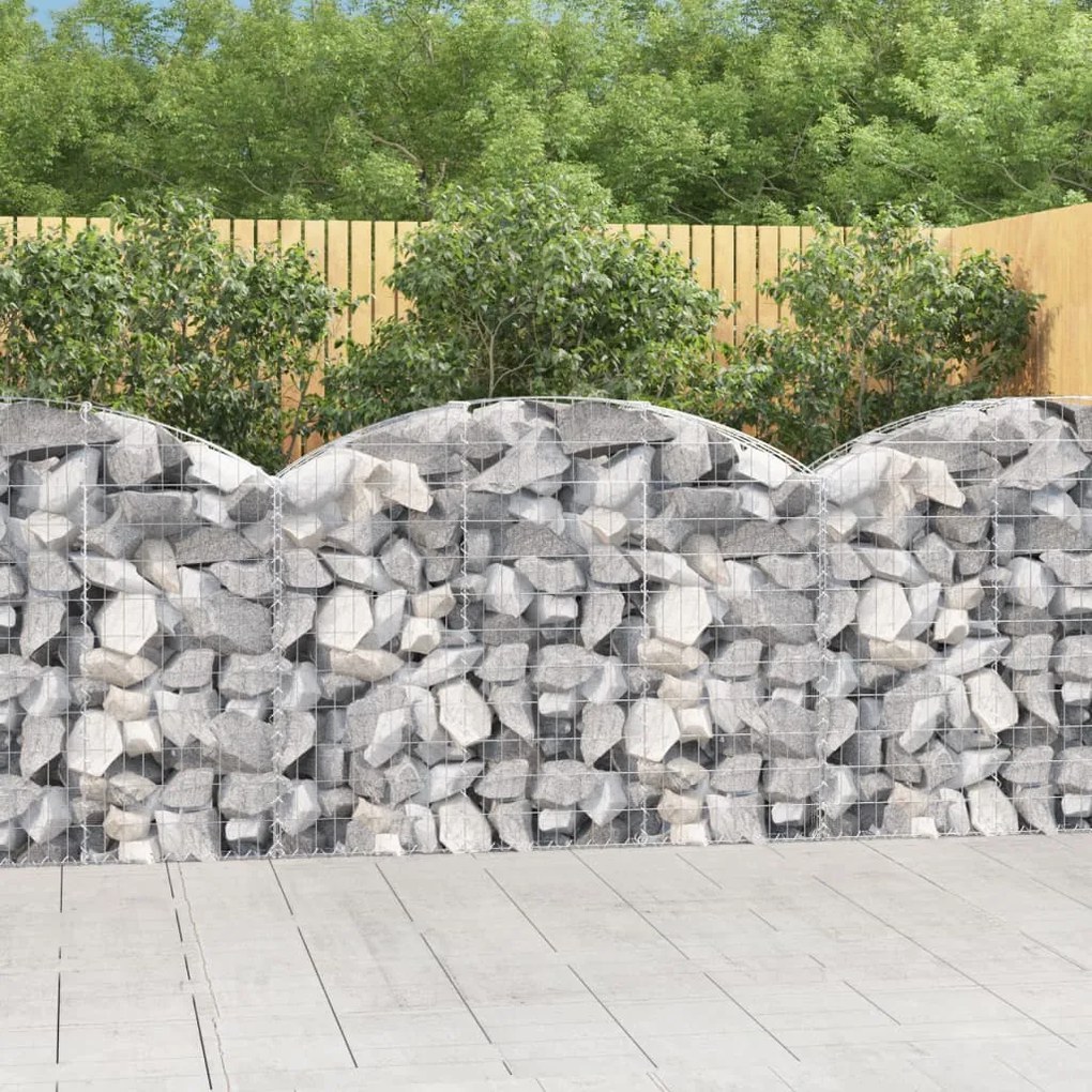 Cesto Gabbione Ad Arco 150x30x100/120 Cm Ferro Zincato /