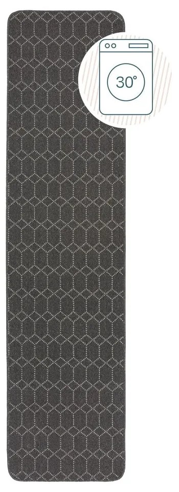 Runner lavabile grigio scuro 57x230 cm Argyll - Flair Rugs