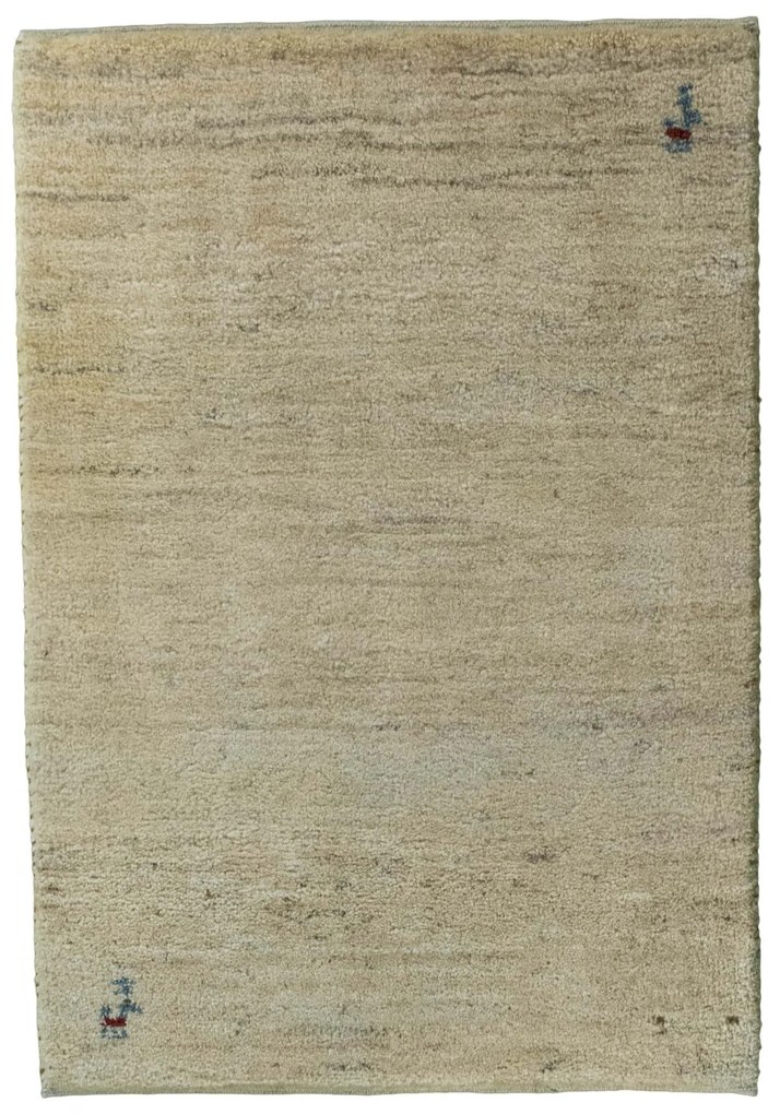 Gabbeh Tappeto persiano 90x60 Beige (Iran) Annodato A Mano