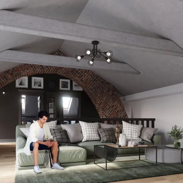 Sollux SL.1105 - Lampada da parete ARTEMIS 1xE14/40W/230V nero