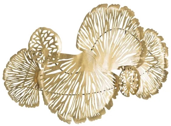 Pannello Decorativo In Ferro Iris Verticale 115x5x64 Cm Oro