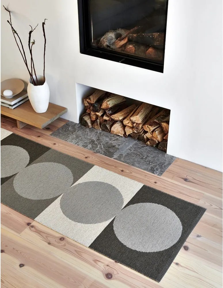 Tappeto da interno/esterno grigio/color crema 70x140 cm Otto Clay – Pappelina