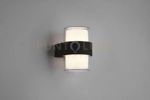Molina applique da esterno in fusione alluminio antracite doppio di...