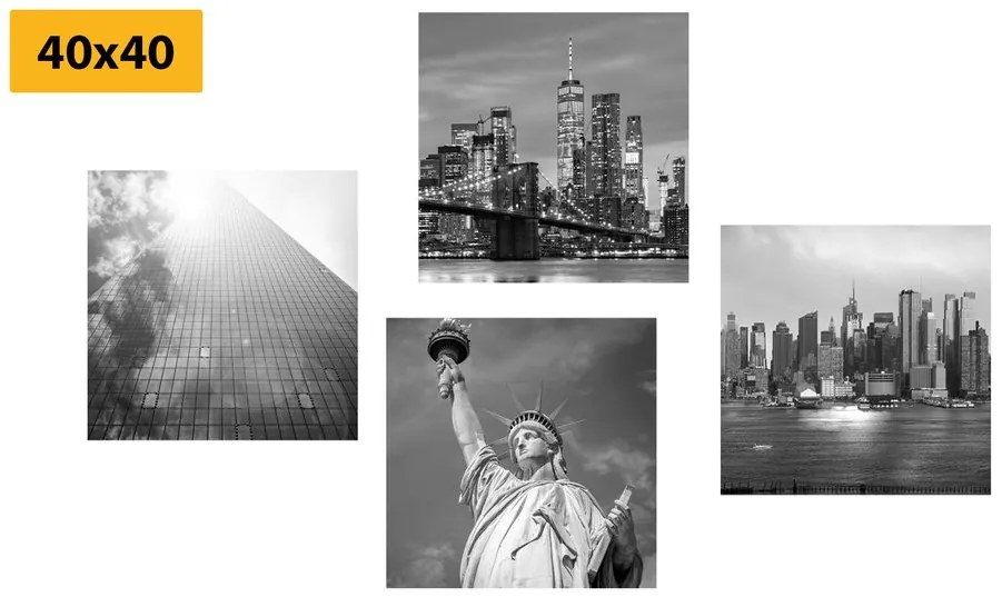 Set di quadri – New York in bianco e nero