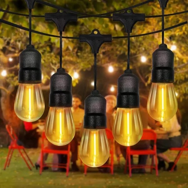 LED catena decorativa da esterno 10xE27/1W/230V 6,44 m IP44 nera